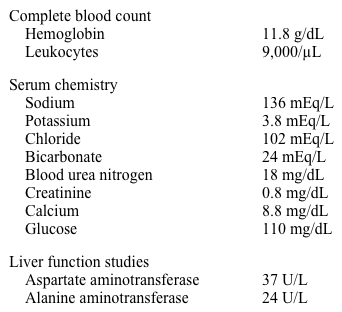 A 54-year-old man with a history of seizure disorder is brought to the emergency department with progressive lethargy over the last 2 days.  He has not had any headache, fever, or flu-like symptoms.  He had a severe allergic reaction to levetiracetam in the past and failed phenytoin therapy.  He is currently maintained on valproic acid.  His last generalized tonic-clonic seizure was 1 week ago and his neurologist doubled the dose of his valproic acid at that time.  The patient's past medical history is also significant for type 2 diabetes mellitus, hypertension, and hyperlipidemia.  Additional medications include metformin, lisinopril, and atorvastatin. The patient's temperature is 36.7 C (98 F) , blood pressure is 140/90 mm Hg, pulse is 70/min, and respirations are 12/min.  Pulse oximetry shows 96% on room air.  His BMI is 29 kg/m<sup>2</sup>.  On examination he appears lethargic, but is arousable, oriented to person and place, and follows simple commands. Laboratory values are as follows:   Urinalysis and urine drug screen are normal.  Chest x-ray and non-contrast head CT are normal. Which of the following is the best next step in management of this patient? A) Check serum ammonia level B) Check serum creatine kinase level C) Discontinue metformin D) Obtain brain MRI E) Perform lumbar puncture