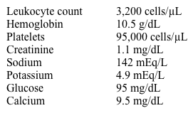 A 36-year-old man with known HIV infection comes to the emergency department because of a two week history of malaise and non-productive cough.  He has not been compliant with his HIV medications.  He denies any illicit drug abuse.  He has never been hospitalized in the past. His temperature is 38.9 C (102 F) , blood pressure is 122/70 mm Hg, and pulse is 112/min.  His oxygen saturation is 90% on room air.  His BMI is 23 kg/m<sup>2</sup>.  His sternocleidomastoid muscles are prominent bilaterally with each respiration.  Cardiac examination reveals tachycardia without any murmurs.  Scattered rhonchi are heard on lung auscultation.  His abdominal examination is within normal limits. Laboratory results are as follows:   Chest x-ray shows bilateral patchy interstitial infiltrates. Intravenous fluids and high dose intravenous trimethoprim-sulfamethoxazole are started. The patient should be specifically monitored for which of the following? A) Anion gap metabolic acidosis B) Hyperkalemia C) Hypoglycemia D) Hypophosphatemia E) Rhabdomyolysis