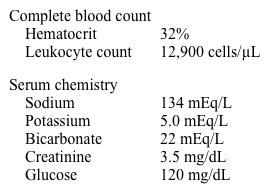 A 52-year-old woman with extensive pelvic ovarian cancer comes to the emergency department because of difficulty with urination.  She has noticed decreasing urine volumes for the past two weeks.  She denies dysuria, hematuria, or flank pain.  Her other medical problems include hypertension and type 2 diabetes.  Her current medications include metformin and lisinopril.  She has had no urine output over the last 12 hours. Her blood pressure is 142/70 mm Hg and pulse is 89/min.  Lungs are clear on auscultation.  Her abdomen is modestly distended and demonstrates fullness in both lower quadrants without a discrete mass.  She has 2+ pitting bilateral lower extremity edema to the mid-shin. Laboratory results are as follows:   Insertion of a Foley catheter yields no urine.  An ultrasound reveals grade 3 bilateral ureteric dilation.  A urology consultant is able to advance pigtail catheters into both ureters from the bladder.  Her urine output after catheter insertion improves to 600 cc/hr over the next two hours. Which of the following is the best next step in management for this patient? A) 1/4 normal saline to match urine output B) 1/2 normal saline to match urine output C) 1/2 normal saline at 75% urine output D) Desmopressin (DDAVP)  E) Normal saline at 200 cc/hr