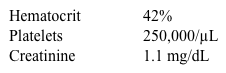 <strong>A 30-year-old woman comes to the physician complaining of headaches, blurry vision, and fatigue. She can walk only 3-4 blocks before becoming tired and developing cramps in her legs. She does not use alcohol or tobacco. Her blood pressure is 188/105 mm Hg and pulse is 78/min. Funduscopic examination reveals retinal hemorrhages. A continuous murmur is heard at the left and right sides of the anterior chest. Lungs are clear. No abdominal masses are palpated. Femoral pulses are faint bilaterally. Laboratory results are as follows: Which of the following is the most likely associated feature in this patient?</strong> A)Cleft palate B)Epicanthic folds C)Short forearms and thumbs D)Short stature E)Spina bifida