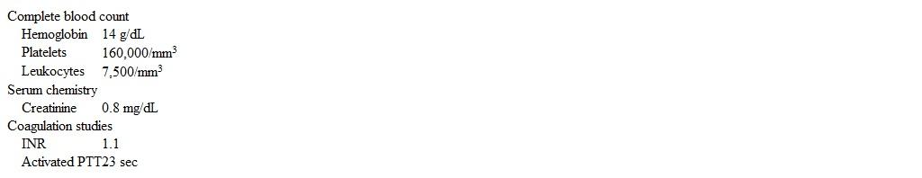 An 82-year-old farmer comes to the office due to easy bruising.  Over the past year, he has had intermittent bruising on his arms with minimal trauma.  The patient has had no bloody or dark-colored stools or other symptoms.  He has a history of hypertension and osteoarthritis and had a left total hip replacement several years ago with no postoperative issues.  The patient used to drink heavily but has been sober for more than 10 years.  He has no family history of bleeding disorders.  Vital signs are within normal limits.  Physical examination shows no mucosal lesions.  Cardiopulmonary auscultation is normal.  The abdomen is soft and nontender.  Skin findings are as follows:   The lesions are not raised or tender, and the remainder of the skin examination is normal.  Laboratory results are as follows:   Which of the following most likely predisposed this patient to this skin condition? A) Alcoholic liver injury B) Antibiotic use C) Chronic hepatitis C D) Decreased vitamin C intake E) Extensive sun exposure