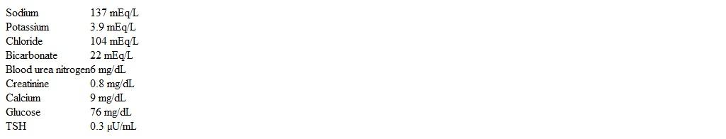 A 56-year-old woman is evaluated for persistent fatigue.  A year ago, she developed panhypopituitarism following resection of a large nonfunctional pituitary tumor.  Current treatment includes hydrocortisone and levothyroxine, with her most recent dose adjustment a few months ago.  The patient has had no associated headaches, excessive urination, visual disturbances, or weight change.  Vital signs are normal.  BMI is 26 kg/m<sup>2</sup> with no change in weight over the last 6 months.  Physical examination is unremarkable. Laboratory results are as follows:   An MRI of the pituitary 6 months ago showed no residual pituitary tumor.  Which of the following is the most appropriate next step in management of this patient's disorder? A) Add liothyronine therapy B) Measure free T4 level C) Measure insulin-like growth factor-1 level D) Measure total T3 level E) Reduce levothyroxine dose