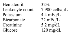 A 65-year-old man on chronic peritoneal dialysis (PD)  for two years complains of 1 day of diffuse abdominal pain.  He has not noticed any changes in his catheter exit site, changes in bowel movements, fever, or chills. His temperature is 37.2 C (99.0 F) , blood pressure is 140/90 mm Hg, and pulse is 90/min.  Bowel sounds are normal.  There is mild, diffuse abdominal tenderness without definite rebound tenderness.  The catheter exit site looks normal. Analysis of peritoneal fluid reveals a white blood cell count of 110 cells/µL.  Gram stain of the peritoneal fluid is negative. Laboratory results are as follows:   Which of the following would be the most appropriate next step in management? A) Abdominal CT scan B) Colonoscopy C) Dialysis catheter removal D) Intraperitoneal vancomycin and cefepime E) Intravenous aminoglycoside and cefazolin