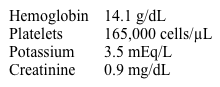 A 24-year-old man comes to an urgent care center because of a 2 week history of watery diarrhea.  The patient's stools are pale, voluminous, foul smelling, and non-bloody.  He has lost 5 pounds (2.3 kg)  over the past week despite eating normally.  He denies fever or abdominal pain, but does admit to bloating and flatulence.  He is an avid hiker, but denies recent travel. His vital signs are within normal limits.  His abdomen is soft and non-tender with normal bowel sounds.  The remainder of his examination shows no abnormalities. Laboratory results are as follows:   Which of the following is the most appropriate next step in management? A) Absolute eosinophil count B) Colonoscopy with biopsies C) Fecal fat quantification D) Stool microscopy E) Tissue transglutaminase IgA antibody