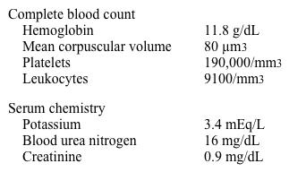 A 34-year-old woman comes to the office with dizzy spells.  The patient had uncomplicated Roux-en-Y gastric bypass surgery 6 weeks ago.  She has abdominal pain, nausea, diarrhea, and lightheadedness with palpitations 15-20 minutes after meals.  Her symptoms are occasionally accompanied by profuse sweating.  The patient has lost 3.6 kg (8 lb)  since the surgery.  She had type 2 diabetes mellitus before the operation.  Her current medications include multivitamins and iron supplements. Temperature is 36.7 C (98 F) , blood pressure is 112/70 mm Hg, and pulse is 78/min.  Physical examination is notable for an overweight woman in no acute distress.  The abdomen shows well-healed surgical scars but is otherwise unremarkable.  Laboratory results are as follows:   Which of the following is the most likely diagnosis? A) Dumping syndrome B) Hypoglycemia C) Internal hernia D) Short bowel syndrome E) Stomal stenosis