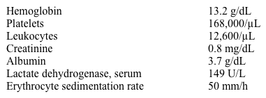 A 24-year-old woman comes to the physician with lumps in her neck.  She has no fever, night sweats, or weight loss.  The patient has no other medical problems and takes no medications.  Menarche was at age 12 and she has never been pregnant.  Family history is unremarkable.  She has smoked a pack of cigarettes daily for 2 years but does not use alcohol or illicit drugs. Vital signs are within normal limits.  Physical examination shows bilateral enlarged cervical and axillary lymph nodes.  There is no hepatosplenomegaly.  The remainder of the physical examination is within normal limits. Laboratory results are as follows:   Computed tomography scan of the neck, chest, abdomen, and pelvis reveals enlarged lymph nodes above the diaphragm.  A lymph node biopsy shows large multinucleated giant cells that are negative for CD20 and CD45 and positive for CD15 and CD30.  Bone marrow biopsy is negative.  Transthoracic echocardiogram shows normal cardiac structures and function. Which of the following is the most appropriate next step in management of this patient? A) Chemotherapy B) Exercise stress testing C) Fertility specialist referral D) HLA typing for allogeneic bone marrow transplant E) Psychiatric evaluation