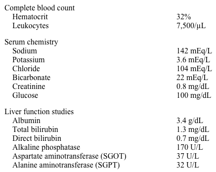 A 45-year-old woman comes to the physician with exertional shortness of breath and lower-extremity swelling over the last 6 weeks.  She has no chest pain, dizziness, or orthopnea.  She also suffers from chronic diarrhea that has not responded to dietary modifications.  Colonoscopy with biopsies done 6 months ago was unremarkable.  The patient has been taking herbal supplements for hot flashes that she describes as severe.  She does not use tobacco or illicit drugs but does drink a few beers on weekends. Her blood pressure is 142/80 mm Hg and pulse is 98/min.  Her body mass index is 26 kg/m<sup>2</sup>.  Purplish, blanching telangiectasias are seen on her upper lip and nose.  Jugular venous distention is present.  A 3/6 holosystolic murmur is heard at the lower sternum that increases with inspiration.  Lungs are clear to auscultation.  The liver is enlarged and pulsatile.  There is 2+ edema of both lower extremities.  The remainder of the examination is within normal limits. Laboratory results are as follows:   Which of the following is the most likely diagnosis? A) Carcinoid syndrome B) Pheochromocytoma C) Systemic mastocytosis D) Systemic sclerosis E) VIPoma