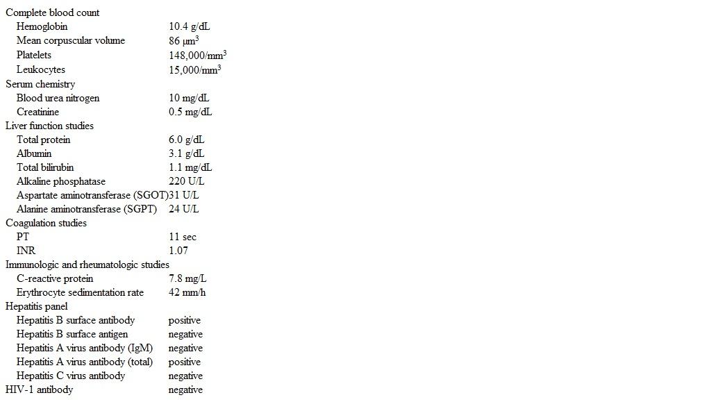 A 32-year-old primigravid woman at 36 weeks gestation comes to the office for consultation regarding abnormal test results.  The tests were part of an evaluation for an episode of burning epigastric pain that radiated to the chest and has since resolved without treatment.  The patient has fatigue and malaise but attributes these symptoms to pregnancy.  She has no chronic medical conditions and has had no surgeries.  The patient takes a prenatal vitamin daily and acetaminophen as needed for lower back pain.  She does not use tobacco, alcohol, or illicit drugs.  The patient's father died of alcoholic cirrhosis, and her mother underwent a cholecystectomy for gallstone cholecystitis. Blood pressure is 120/70 mm Hg and pulse is 82/min.  Examination reveals a nontender gravid uterus appropriate for gestational age and 1+ bilateral pedal edema.  The remainder of the physical examination is unremarkable. Laboratory results are as follows:   Abdominal ultrasound shows normal liver echogenicity, a liver span of 12 cm, a normal-sized spleen, a gallbladder with multiple stones, and a common bile duct size of 4 mm.  There is no pericholecystic fluid. Which of the following is the best next step in management of this patient? A) No further intervention indicated B) Order hepatobiliary cholescintigraphy (HIDA scan)  C) Prescribe ursodeoxycholic acid D) Recommend early delivery E) Refer for cholecystectomy