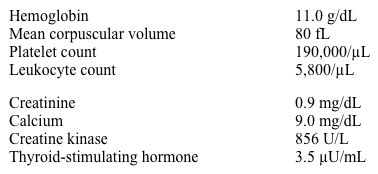 A 35-year-old woman comes to the physician with 2 months of arm and leg weakness accompanied by puffy swelling of her hands.  She also complains of dry eyes and mouth.  She reports that her fingers turn blue or white when exposed to cold temperatures.  The patient was evaluated for fatigue 6 months ago and was found to have normal complete blood count, serum chemistry, thyroid-stimulating hormone, vitamin D level, erythrocyte sedimentation rate, and C-reactive protein.  Her antinuclear antibody test was positive at a low titer 1:80. She was advised to increase her aerobic activity level and was prescribed myofascial stretching exercises.  She has no other significant past medical history.  Her medications include acetaminophen and oral contraceptive pills.  The patient drinks alcohol occasionally but does not use tobacco or illicit drugs.  She works on a factory assembly line and has 3 children. Vital signs are within normal limits.  On examination, she has several telangiectasias in the face.  Both hands appear edematous and there is synovitis in several metacarpophalangeal and proximal interphalangeal joints.  There is no leg edema.  Muscle strength is decreased symmetrically and is 4/5 in both upper and lower extremities. Laboratory results are as follows:   Which of the following antibodies is most likely to be positive in this patient? A) Antibodies to aminoacyl-tRNA synthetases B) Antibodies to topoisomerase C) Anti-double-stranded DNA antibodies D) Anti-neutrophil cytoplasmic antibodies E) Anti-U1-RNP (ribonucleoprotein)  antibodies