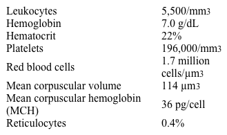 A 50-year-old man comes to the office due to feeling fatigued and weak for a year.  He becomes tired early in the day and also finds it difficult to remember things.  He is currently unemployed and lives on Social Security benefits.  The patient says that he drinks 2-3 beers a day but has been charged multiple times with driving under the influence.  His parents died of old age.  He lives with 4 friends.  Vital signs are within normal limits.  Laboratory results are as follows:   Peripheral smear shows anisocytosis, poikilocytosis, and basophilic stippling.  Which of the following is the best next step in management of this patient? A) Blood lead levels B) Bone marrow biopsy C) Direct antiglobulin test D) Iron studies E) Serum B12 and folate levels