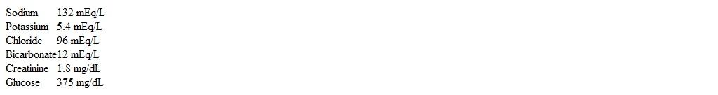 A 23-year-old man is brought to the emergency department due to generalized weakness and abdominal pain.  One week earlier, he began a diet challenge that involved a  juice cleanse  and exclusive consumption of raw vegetables.  He does not use tobacco, alcohol, or illicit drugs.  The patient's mother has hypothyroidism and his father died of lung cancer.  Temperature is 37.8 C (100 F) , blood pressure is 110/70 mm Hg, pulse is 110/min, and respirations are 27/min.  The oral mucosa is dry.  Laboratory results are as follows:   Which of the following is the most likely cause of the increased potassium level in this patient? A) Excessive dietary intake B) Hypoaldosteronism C) Impaired cellular uptake D) Impaired renal excretion E) Increased renal reabsorption F) Intravascular hemolysis