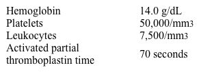 A 59-year-old woman comes to the emergency department due to right leg swelling and pain for 2 days.  The patient was started on hemodialysis 2 months ago for end-stage renal disease from poorly controlled hypertension and type 2 diabetes mellitus.  Duplex ultrasound shows a right popliteal vein thrombosis.  The patient is started on intravenous heparin infusion and admitted to the medical floor.  On the third day of hospitalization, the right leg is more swollen and painful.  Repeat ultrasound shows an extension of thrombus to the right femoral vein.  Laboratory results are as follows:   Which of the following is the most likely cause of this patient's worsening condition? A) Antibody-mediated platelet activation B) Decreased bone marrow platelet production C) Disseminated intravascular coagulation D) Nonimmune platelet aggregation E) Platelet sequestration and redistribution