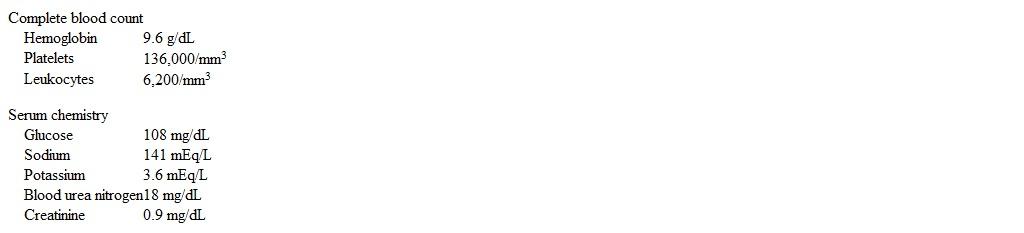 A 74-year-old man comes to the office due to 3 months of  problems of old age.   He has daily temporal headaches and feels quite fatigued.  Intermittently, the patient's ears ring and his eyes become blurry.  Both feet feel as if someone is  sticking them with electric pins.   The patient used to smoke cigarettes but now uses vaporized nicotine.  His medical history is unremarkable.  Temperature is 36.6 C (97.8 F) , blood pressure is 128/74 mm Hg, and pulse is 88/min.  He is well appearing.  There is moderate cervical lymphadenopathy.  Cardiopulmonary examination is normal.  Hepatosplenomegaly is present.  Funduscopy shows dilated, segmented, and tortuous retinal veins.  There are sensory deficits in his feet, but reflexes and strength are intact.  Laboratory results are as follows:   Serum protein electrophoresis reveals a sharp IgM spike.  Which of the following is the most likely diagnosis for this patient? A) Chronic lymphocytic leukemia B) Monoclonal gammopathy of undetermined significance C) Multiple myeloma D) Non-Hodgkin lymphoma E) Waldenstrom macroglobulinemia