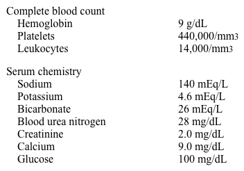 A 45-year-old white man comes to the emergency department due to shortness of breath, cough, and hemoptysis for the past 2 days.  Over the past 2 months, he has had intermittent fever, malaise, and a weight loss of 5 kg (11 lb) .  His medical history is significant for gastroesophageal reflux disease and chronic rhinosinusitis.  He has never used tobacco.  The patient has lived his entire life in Chicago and never traveled outside the country.  He works for a local granite and marble stone company.  He does not use alcohol or illicit drugs.  On physical examination, he appears ill.  Temperature is 37.6 C (99.7 F) , blood pressure is 120/80 mm Hg, pulse is 94/min, and respirations are 20/min.  Lung auscultation indicates patchy rales bilaterally.  Heart sounds are regular.  Laboratory results are as follows:   Chest imaging reveals multiple bilateral lung nodules with cavitation.  Bronchoscopy shows several areas of tracheal narrowing and ulceration.  Which of the following is the most likely diagnosis? A) Granulomatosis with polyangiitis B) Hypersensitivity pneumonitis C) Metastatic lung cancer D) Pulmonary aspergillosis E) Sarcoidosis F) Silicosis with tuberculosis