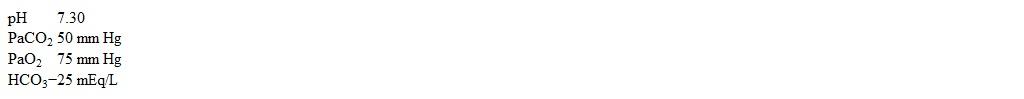 A 55-year-old woman is brought to the hospital due to a day of worsening dyspnea.  The patient has no cough, chest pain, or fever.  The day before the onset of dyspnea, she had blurred vision, dry mouth, and mild nausea.  The patient takes lisinopril for hypertension.  She does not use tobacco, alcohol, or illicit drugs.  Temperature is 36.8 C (98.2 F) , blood pressure is 120/70 mm Hg, pulse is 65/min, and respirations are 18/min.  Pulse oximetry on room air is 93%.  The patient is alert but has increased work of breathing.  The pupils are 6 to 7 mm and sluggishly reactive.  The mucous membranes are dry.  Cardiopulmonary and abdominal examinations show no abnormalities.  The neck muscles are weak.  Muscle strength is 4/5 in the upper extremities.  Sensations are normal.  Deep tendon reflexes are 2+, and Babinski sign is absent.  Arterial blood gas analysis on room air reveals the following:   What is the most likely cause of abnormal arterial blood gas findings in this patient? A) Decreased central respiratory drive B) Impaired axonal transmission C) Impaired neuromuscular transmission D) Increased airway resistance E) Increased thoracic cage stiffness F) Intrinsic skeletal muscle weakness