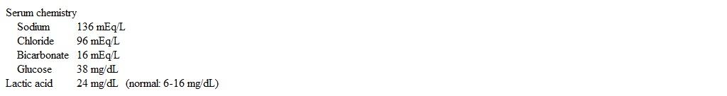 A 4-month-old boy is brought to the emergency department after an episode of generalized tonic-clonic seizure 30 minutes ago.  The patient was born at 40 weeks gestation by spontaneous vaginal delivery.  He was at the 50th percentile for height and weight, and had a normal physical examination.  Since birth, the patient has had 3 episodes of upper respiratory infection and otitis media.  His parents and older sister have no medical problems.  On examination, the patient is lethargic.  He weighs 4.2 kg (9.3 lb, <5th percentile) .  The anterior fontanelle is flat.  Pupils are reactive with normal fundi.  His tympanic membranes and pharynx are normal.  He has round cheeks and a doll-like face.  Heart sounds are normal without murmurs.  Lungs are clear.  The abdomen is protuberant and the liver is palpable 4 cm below the right costal margin.  Extremities are thin.  Laboratory results are as follows:   Urine dipstick is positive for ketones.  Serum triglyceride and uric acid levels are increased.  Which of the following is the most likely cause of this patient's condition? A) Excessive endogenous insulin production B) Glucocerebrosidase enzyme deficiency C) Impaired glycogen to glucose conversion D) Inability to break fatty acid chains E) Inadequate total body glycogen stores