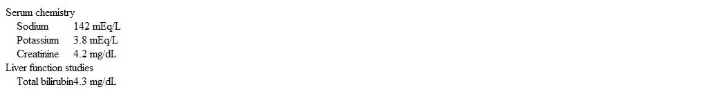 A 23-hour-old girl is evaluated for jaundice in the newborn nursery.  The infant was born at term via cesarean delivery to a 33-year-old mother, gravida 2 para 2.  The pregnancy was complicated by systemic lupus erythematosus and end-stage renal disease, for which the mother received regular hemodialysis.  The delivery was complicated by intraamniotic infection and arrest of labor, necessitating cesarean delivery.  Apgar scores were 8 and 9 at 1 and 5 minutes, respectively.  The infant was prescribed ampicillin and cefotaxime shortly after delivery.  The patient is exclusively breastfeeding and has lost 3% of her body weight.  She has urinated twice and stooled once.  Physical examination shows jaundice on the face and upper trunk but is otherwise unremarkable.  Laboratory results are as follows:   Which of the following is the most likely explanation for this patient's elevated creatinine level? A) Bilateral renal agenesis B) Breastfeeding jaundice C) Dehydration D) Hypoxic-ischemic renal injury E) Maternal renal failure