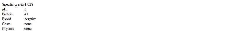 A 5-year-old boy is brought to the office due to a weeklong history of generalized edema and fatigue.  Otherwise, he has been well, and his medical history is significant only for obesity.  The patient takes a daily multivitamin and no other medications.  BMI is at the 98th percentile for age.  Blood pressure is 92/55 mm Hg and pulse is 90/min.  Periorbital edema and 1+ pretibial edema are found on examination.  The scrotum is mildly swollen but nontender.  Abdominal examination is unremarkable.  Urinalysis results are as follows:   Which of the following is the most likely underlying pathogenesis for this patient's condition? A) Cytokine-induced glomerular injury B) Glomerular amyloid deposition C) Glomerular collagen abnormality D) Glomerular sclerosis E) Immune complex-mediated glomerular injury