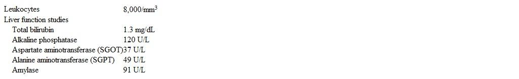 A 45-year-old woman comes to the emergency department with colicky pain in the right upper quadrant.  Her pain started about an hour ago after a large, fatty meal and is associated with nausea.  The patient had a similar episode a week ago that resolved spontaneously.  She has no vomiting or diarrhea.  The patient had a cholecystectomy 2 years ago due to symptomatic cholelithiasis.  Her other medical problems include hyperlipidemia and obesity.  The patient does not use tobacco, alcohol, or illicit drugs.  Temperature is 37 C (98.6 F) , blood pressure is 140/85 mm Hg, and pulse is 110/min.  Cardiopulmonary examination is unremarkable except for tachycardia.  She has right upper quadrant tenderness to deep palpation without guarding or rebound tenderness.  Bowel sounds are normal.  Rectal examination is normal and stool is negative for blood.  Laboratory results are as follows:   Abdominal ultrasonography reveals a mildly dilated common bile duct but no stones.  While in the emergency department, the patient receives morphine for pain control, but the pain worsens.  Which of the following is the most likely diagnosis in this patient? A) Bile reflux gastritis B) Choledocholithiasis C) Chronic mesenteric ischemia (intestinal angina)  D) Irritable bowel syndrome E) Sphincter of Oddi dysfunction