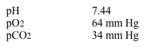 A 54-year-old man with a 30-pack-year smoking history undergoes laparoscopic cholecystectomy after an episode of biliary pancreatitis.  On the third postoperative day, he is found to be mildly hypoxemic at 90% on room air.  His temperature is 36.7° C (98° F) , blood pressure is 130/80 mm Hg, heart rate is 90/min, and respirations are 22/min.  Lung auscultation shows decreased breath sounds at the bases.  Arterial blood gas analysis results are as follows:   Which of the following most likely explains the observed findings? A) Aspiration of gastric secretions B) Bronchial wall edema and bronchospasm C) Diaphragmatic paralysis D) Impaired cough and shallow breathing E) Ventilator-associated pneumonia