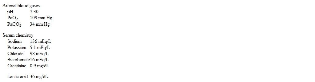 A 66-year-old man is hospitalized for elective surgical repair of an abdominal aortic aneurysm.  The patient has had midabdominal and low back pain due to an enlarging infrarenal aortic aneurysm.  Medical history also includes hypertension and prolonged tobacco use.  Preoperative cardiopulmonary examination is normal, and blood cell counts and serum chemistry studies are within normal limits.  During the surgery, prolonged clamping of the infrarenal aorta and iliac arteries is required due to complex aneurysm anatomy, but there are no other intraoperative complications.  The patient's postoperative laboratory results are as follows:   Over the next several hours, which of the following changes is most likely to occur in this patient in response to the acid-base imbalance? A) Decreased central respiratory drive B) Decreased renal carbonic anhydrase activity C) Decreased urinary titratable acid excretion D) Increased urinary ammonium excretion E) Increased urinary chloride reabsorption