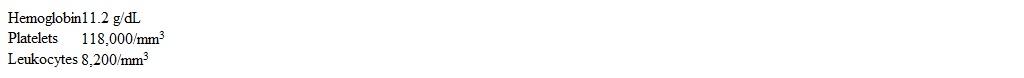 A 30 year-old-woman, gravida 1 para 0, at 29 weeks gestation comes to the office for a routine prenatal visit.  She reports increasing fatigue, shortness of breath with exertion, and bilateral leg swelling over the past few weeks.  The patient has had no vaginal bleeding, contractions, or leakage of fluid.  Fetal movement is normal.  Her initial prenatal visit was at 10 weeks gestation, and results of a complete blood count at that time were as follows:   Today, blood pressure is 124/84 mm Hg, pulse is 77/min, and respirations are 22/min.  Cardiac examination is normal, and the lungs are clear to auscultation bilaterally.  Fundal height is 29 cm and fetal heart rate is 160/min.  Bilateral lower extremities have 2+ pitting edema up to the knees.  Results of a complete blood count today are as follows:   Third-trimester HIV and syphilis tests are negative.  Which of the following is the most appropriate management of this patient? A) 24-hour urine protein collection B) Antinuclear antibody titers C) Coagulation studies D) Reassurance and observation E) Von Willebrand factor activity level