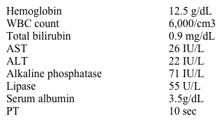A 62-year-old female is being evaluated for vague epigastric discomfort which she has had for the past two months.  She denies having nausea, vomiting, diarrhea, flank pain or urinary symptoms, but says she might have lost 2-3 pounds during this time.  Her past medical history is significant for hypertension.  Her daily medications are hydrochlorothiazide and lisinopril.  She does not use tobacco or alcohol.  Her family history is significant for breast cancer in her mother at age 72.  On physical examination, the patient's blood pressure is 133/87 mmHg and heart rate is 73/min.  Her BMI is 22 kg/m<sup>2</sup>.  The remainder of the examination is unremarkable.  Her laboratory test results are as follows:   CT scan of the abdomen shows a 3.6 cm loculated cystic lesion in the head of the pancreas with some wall calcifications.  What is the best next step in the management of this patient? A) Endoscopic retrograde cholangiopancreatography B) Endoscopic ultrasound and aspiration C) Serum carcinoembryonic antigen levels D) Repeat CT scan in 3-6 months E) Surgical resection of the pancreatic lesion