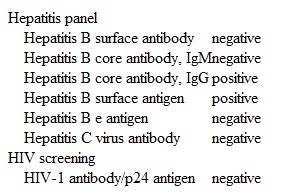 A 30-year-old nurse comes to the occupational health clinic for evaluation.  He accidentally pricked his finger with a needle after drawing blood from a woman with a known history of intravenous drug abuse.  The nurse has no significant medical history and takes no medications.  According to his employment record, he received a series of 3 vaccinations for hepatitis B when first employed 5 years ago, tetanus immunization 2 years ago, and a yearly influenza vaccination.  However, a postimmunization titer for hepatitis B was never checked.  Today, the titer is found to be 5 mIU/mL (>10 mIU/mL is considered protective) .  The source patient is currently in the hospital for treatment of endocarditis.  Laboratory testing of the source patient sent on the day of exposure shows the following results:   What is the most appropriate strategy to prevent infection in this health care worker? A) Give hepatitis B immune globulin and initiate revaccination B) Give hepatitis B immune globulin and tenofovir disoproxil fumarate C) Initiate revaccination with a series of 3 hepatitis B virus vaccines D) No need for treatment as the patient does not have chronic hepatitis B E) Prescribe entecavir for a month followed by retesting