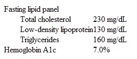 A 65-year-old man comes to the office for a follow-up visit.  His friend recently died from a massive cerebrovascular event.  The patient is worried about his individual risk for stroke.  Medical conditions include hypertension, type 2 diabetes mellitus, hypercholesterolemia, and obesity.  He is an active smoker with a 40-pack-year history.  The patient does not use alcohol or illicit drugs.  Family history is not contributory.  Medications include low-dose (81-mg)  aspirin, metformin, lisinopril, and atorvastatin.  Blood pressure is 161/92 mm Hg.  BMI is 30 kg/m<sup>2</sup>.  Examination shows no abnormalities.  Laboratory results are as follows:   Which of the following would provide the greatest benefit for decreasing this patient's risk for an ischemic stroke? A) Daily moderate alcohol intake B) Daily fenofibrate therapy C) Increased aspirin dose D) Stricter blood pressure control E) Stricter glucose control