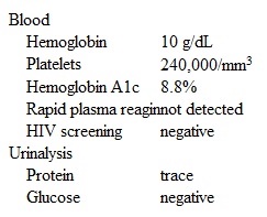A 38-year-old woman, gravida 2 para 0 aborta 1, at 16 weeks gestation comes to the office for prenatal care.  The patient reports no pain, vaginal bleeding, or leakage of fluid.  This pregnancy was complicated by first-trimester vaginal bleeding, which resolved spontaneously.  A prophylactic cerclage was placed 2 weeks ago as her first pregnancy ended with a painless, 18-week spontaneous abortion.  The patient has a history of polycystic ovary syndrome and required in vitro fertilization for both pregnancies.  Medical history includes type 2 diabetes mellitus and chronic hypertension, both managed with oral medications.  The patient also takes a daily prenatal vitamin with iron supplementation.  She does not use tobacco, alcohol, or illicit drugs.  Prior to her in vitro fertilization, the patient jogged for 30-45 minutes approximately 3 days a week, which she would like to resume.  Blood pressure is 140/90 mm Hg and pulse is 88/min.  BMI is 30 kg/m<sup>2</sup>.  The fetal heart rate is 150/min by Doppler sonography.  Laboratory results are as follows:   Which of the following is the best recommendation for this patient regarding exercise during pregnancy? A) Exercise can be resumed without restriction B) Exercise frequency should be increased to improve control of type 2 diabetes mellitus C) Exercise is contraindicated after cerclage placement D) Exercise is contraindicated in pregnancies complicated by first-trimester bleeding E) Exercise is contraindicated in pregnancies conceived via in vitro fertilization