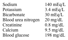 A 35-year-old woman is being evaluated for uncontrolled hypertension.  She was recently diagnosed with diabetes mellitus.  Medical history is significant for mood swings.  Temperature is 36.7 C (98 F) , blood pressure is 150/100 mm Hg, pulse is 88/min, and respirations are 14/min.  Lungs are clear on auscultation bilaterally, and the heart rhythm is regular.  Abdominal auscultation fails to reveal any bruit.  All peripheral pulsations are full.  Laboratory results are as follows:   Chest x-ray is suggestive of dorsal vertebral osteopenia.  Which of the following is the most appropriate investigation? A) Duplex scanning of renal vessels B) Spiral CT of chest C) Urinary catecholamine measurements D) Aldosterone and renin estimation E) Dexamethasone suppression test