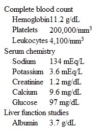A 55-year-old man is brought to the emergency department after a motor vehicle collision.  Due to severe, blunt trauma to the chest and abdomen the patient develops acute respiratory distress syndrome and requires intubation with mechanical ventilation.  He receives enteral tube feeding for several days, but has high gastric residuals due to ileus.  On hospital day 8, total parenteral nutrition is initiated.  Temperature is 36.5 C (97.7 F) , blood pressure is 110/60 mm Hg, pulse is 85/min, and respirations are 16/min.  Physical examination shows moist mucous membranes and normal jugular venous pressure.  Breath sounds are coarse bilaterally and heart sounds are normal.  Multiple scattered ecchymoses are present on the chest and abdomen.  There is mild pedal edema in the bilateral lower extremities.  Laboratory results are as follows:   To prevent further complications, which of the following laboratory tests should be monitored closely both before and after initiation of total parenteral nutrition? A) 1,25-dihydroxyvitamin D B) Low-density lipoprotein cholesterol C) Serum B-type natriuretic peptide D) Serum phosphate E) Serum zinc