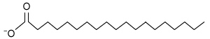 A fatty acid undergoes complete β-oxidation to yield nine molecules of acetyl-CoA.  No isomerization reactions occur.  The structure of the original fatty acid was: A)    B)    C)    D)   