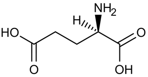 <strong>Passage A limited number of cellular functions exist for D-amino acids, such as the structural role of D-alanine and D-glutamate in bacterial cell walls. Because genetically encoded amino acids are synthesized in the L form, production of D-amino acids depends on enzymes called racemases. With the exception of cysteine, conversion of an L-amino acid to a D-amino acid corresponds to the conversion of an S stereoisomer to an R stereoisomer. The mechanism of conversion requires the formation of a high-energy carbanion intermediate. Although pyridoxal phosphate (PLP)-dependent amino acid racemases such as glutamate racemase use PLP as a coenzyme to stabilize this intermediate, the reaction catalyzed by PLP-independent racemases such as alanine racemase proceeds through the enolate intermediate shown in Figure 1. <strong>Figure 1</strong> PLP-independent amino acid racemase reactionThe first step in most PLP-dependent reactions is the condensation of an aldehyde group on the coenzyme PLP. This forms a Schiff base linking PLP to a lysine side chain on the enzyme's active site. The lysine is then substituted with the amino acid to be converted from L to D configuration (Figure 2). <strong>Figure 2</strong> Formation of an amino acid-PLP adductThe next step in PLP-dependent reactions is the removal of the amino acid's α-hydrogen by a base in the enzyme's active site. A quinonoid intermediate and two additional intermediates are formed, as shown in Figure 3. The final step includes the rebonding of PLP to the enzyme's active site and the release of the D-amino acid. <strong>Figure 3</strong> Intermediates of a PLP-dependent amino acid racemase-catalyzed reactionOther PLP-dependent enzymes participate in the decarboxylation of amino acids via a similar mechanism. Such enzymes break the bond between the carboxylate carbon and α-carbon in an amino acid by forming a quinonoid intermediate, which helps stabilize the carbanion intermediate of the reaction. Adapted from Cava F, Lam H, De pedro MA, Waldor MK. Emerging knowledge of regulatory roles of D-amino acids in bacteria. Cell Mol Life Sci. 2011. Which of the following structures is the substrate for the reaction catalyzed by glutamate racemase, whose product is incorporated into bacterial cell walls?</strong> A) B) C) D)