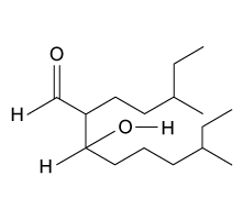 <strong>Passage Aldehydes are organic compounds encountered in everyday life and used as intermediates in metabolism. Common aldehydes include formaldehyde, which is used in the fixation of tissues, and cinnamaldehyde, which provides the flavor and smell of cinnamon (Figure 1). <strong>Figure 1</strong> Common aldehydesThe aldol condensation shown in Figure 2 is an important carbon-carbon bond-forming reaction that has many applications in the synthesis of bioactive molecules. It also takes place in some metabolic processes, such as the citric acid cycle and gluconeogenesis. The aldol condensation begins with the aldol reaction, which can be acid- or base-catalyzed and requires nucleophilic addition to a carbonyl to provide the aldol product, which can be a β-hydroxy ketone or aldehyde. The final step of the aldol condensation consists of an acid- or base-catalyzed dehydration of the aldol product to yield an α,β-unsaturated ketone or aldehyde. <strong>Figure 2</strong> General aldol reaction and condensationThe reverse of an aldol reaction or condensation is known as a retro-aldol, which is important in metabolism, most notably in glycolysis. This reaction breaks a carbon-carbon bond to form aldehydes and/or ketones. In glycolysis, fructose 1,6-bisphosphate is broken down into an aldehyde and a ketone, glyceraldehyde 3-phosphate (GAP) and dihydroxyacetone phosphate (DHAP), respectively (Figure 3). <strong>Figure 3</strong> Retro-aldol in glycolysis What is the product if the compound shown below undergoes a retro-aldol reaction? </strong> A)5-ethylhexanal B)5-methylheptanal C)5-ethylhexanone D)5-methylheptanone