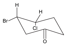 <strong>The molecule (3R,4S)-3-Bromo-4-chlorocyclohexanone is shown below: Which of the following structures depicts the same molecule?</strong> A) B) C) D)