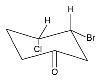 <strong>The molecule (3R,4S)-3-Bromo-4-chlorocyclohexanone is shown below: Which of the following structures depicts the same molecule?</strong> A) B) C) D)