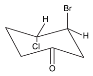 <strong>The molecule (3R,4S)-3-Bromo-4-chlorocyclohexanone is shown below: Which of the following structures depicts the same molecule?</strong> A) B) C) D)