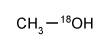 If the compound shown below is the product of a Fischer esterification, which of the following compounds is the starting reagent with oxygen-18 isotopic substitution for this reaction? A) B) C) D)