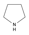 Passage The N-terminus of an amino acid must be protected with 9-fluorenylmethoxycarbonyl (Fmoc) during solid state peptide synthesis to avoid side reactions (Scheme I) . Scheme IThe Fmoc protecting group is typically removed with piperidine (Scheme II) , a heterocyclic secondary amine. Scheme IIBecause the use of piperidine is restricted, structurally similar amines were examined as possible replacements. To determine whether piperidine analogues were suitable alternatives for Fmoc removal, deprotection of Compound <strong>2</strong> was carried out with several amine bases (Scheme III) . Scheme IIICompound <strong>2</strong> was prepared from L-tryptophan and Fmoc-Cl, and the reaction was monitored by thin-layer chromatography (TLC) and visualized by ultraviolet light. The deprotections were done with piperidine and each analogue using a microwave set to 155 watts at 75 °C for 15 seconds. The products of the deprotections were analyzed by high-performance liquid chromatography (HPLC) and mass spectrometry; the retention times of the products were compared to tryptophan and Compound <strong>2</strong> standards. Adapted from O.P. Luna et al, Deprotection Reagents in Fmoc Solid Phase Peptide Synthesis: Moving Away from Piperidine?. Molecules. ©2016 MDPI. -Based on information in the passage, which amine was most likely proposed as a replacement for piperidine in Scheme III? A) B) C) D)