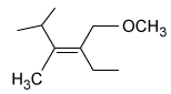 Which of the following compounds is most likely to be formed from an elimination reaction that produces a Z alkene? A) B) C) D)