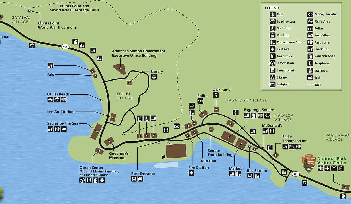 Use the map below to answer the question.   Which of the following structures is located closest to Ocean Center? A) Governor's Mansion B) Lee Auditorium C) Police Station D) Senate Fono Building