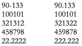 How many of the five pairs of items listed below are exact duplicates?   A) 5 B) 2 C) 1 D) 3 E) 4