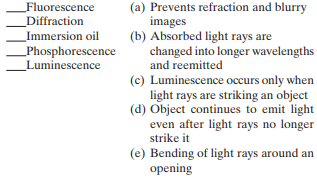 Match the following:   