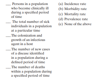 Match the following terms:   