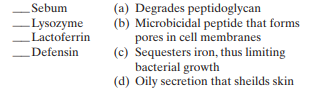 Match the terms with the most appropriate characteristic: