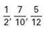 Match the term ___ Numerator a.    b.    c.    d.    e.    f.    g.  