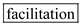 Social facilitation is effect of a group on person's behavior. It can be defined as improvement of an individual's performance in presence of others. It means performance of a person increased in presence of other with same behavior. The presence of other in same task increases one's level of motivation. This term is explained by co-action effect which means presence of other in same task improves performance of an individual. For an example, if a person rides a cycle alone against the time will take more time, if he rides cycle in a competition with others. The speed of cyclist increases in presence of others. However, Social facilitation can be easily influenced by evaluation. Presence of other can sometime destroy the performance. A speech in front of audience can be disturbed by the distraction created by audience. So, the given blank can be filled with   .