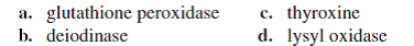 Which of the following proteins/enzymes contains copper?  