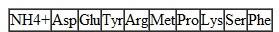 Solving the sequence of an oligopeptide from sequence analysis data  Amino acid analysis of a decapeptide revealed the presence of the following products:     The following facts were observed:  a. Neither carboxypeptidase A or B treatment of the decapeptide had any effect.  b. Trypsin treatment yielded two tetrapeptides and free Lys.  c. Clostripain treatment yielded a tetrapeptide and a hexapeptide.  d. Cyanogen bromide treatment yielded an octapeptide and a dipeptide of sequence NP (using the one-letter codes).  e. Chymotrypsin treatment yielded two tripeptides and a tetrapeptide. The N-terminal chymotryptic peptide had a net charge of -1 at neutral pH and a net charge of -3 at pH 12.  f. One cycle of Edman degradation gave the PTH derivative:      What is the amino acid sequence of this decapeptide?
